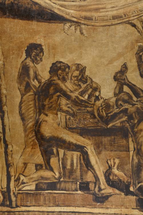 ESCUELA ESPAÑOLA, SIGLO XX. "Ritual egipcio".
