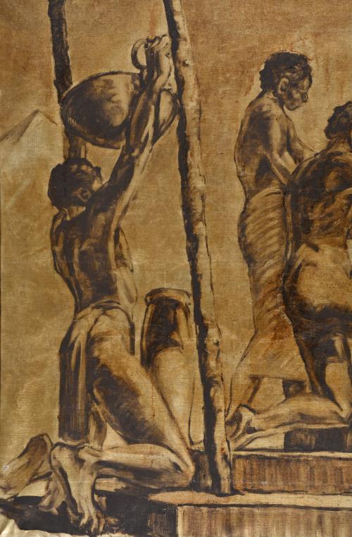 ESCUELA ESPAÑOLA, SIGLO XX. "Ritual egipcio".