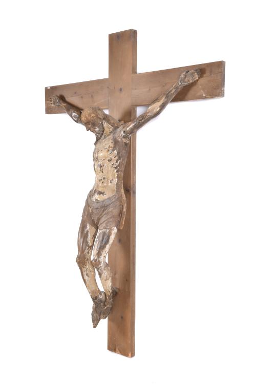 ESCUELA ESPAÑOLA, FIN. SIGLO XVII. "Cristo crucificado".