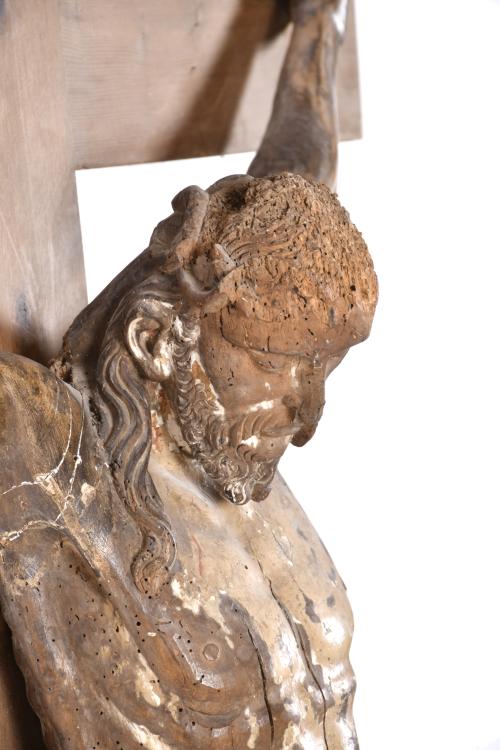 ESCUELA ESPAÑOLA, FIN. SIGLO XVII. "Cristo crucificado".