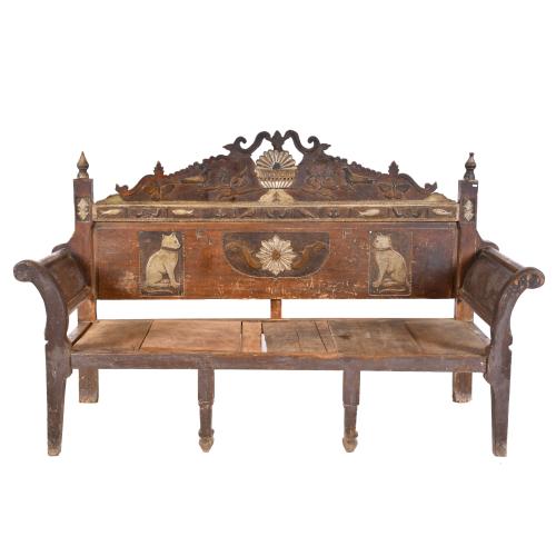 Neoclassical style bench from Iniest, Cuenca (Spain), second half of the 19th century.