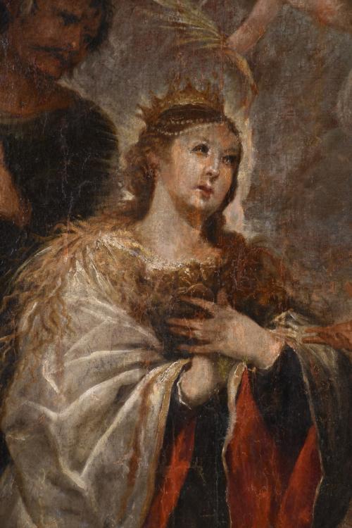 ESCUELA ARAGONESA, SIGLO XVIII. "Martirio de Santa Orosia d