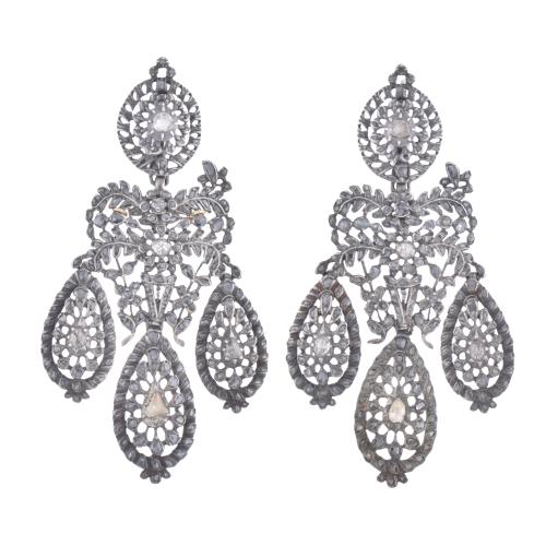 Spanish "girandole" earrings, ca. 1770-80
