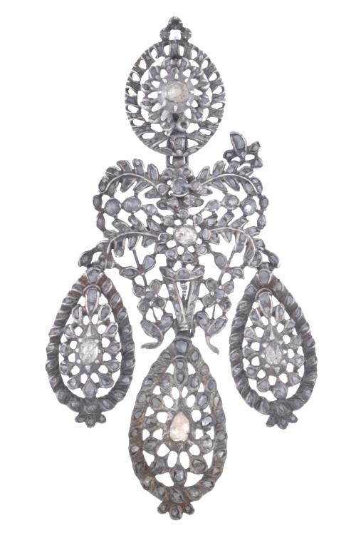 Pendientes "girandole" españoles, ca. 1770-80