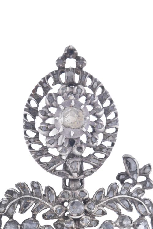 Pendientes "girandole" españoles, ca. 1770-80