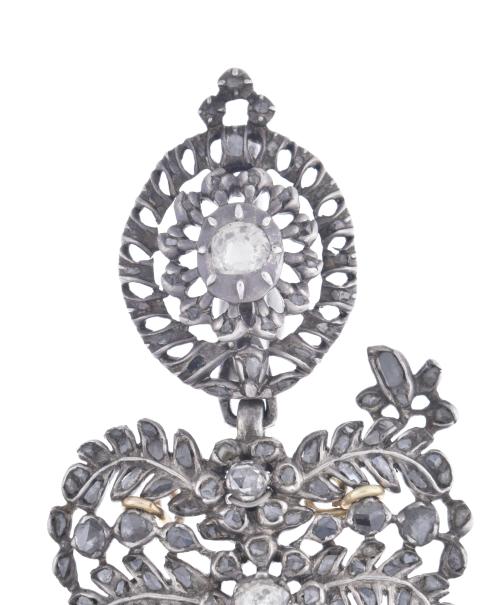 Pendientes "girandole" españoles, ca. 1770-80