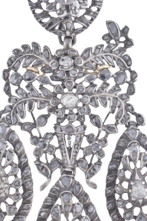 Pendientes "girandole" españoles, ca. 1770-80