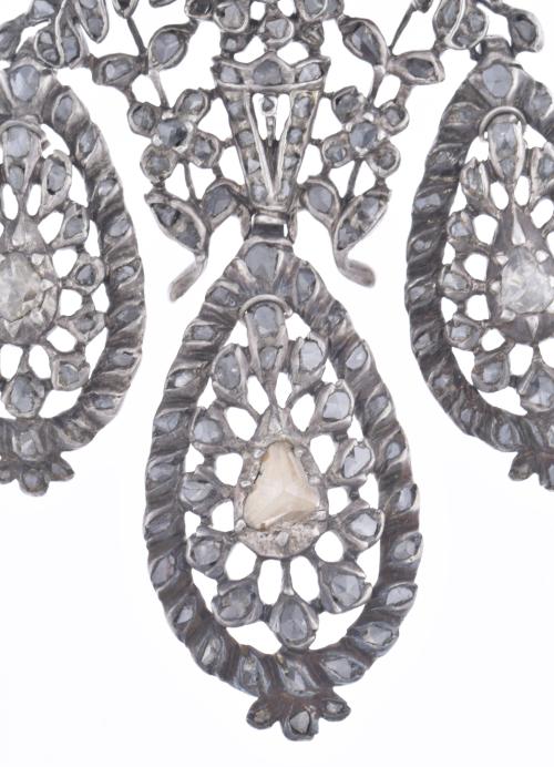 Pendientes "girandole" españoles, ca. 1770-80