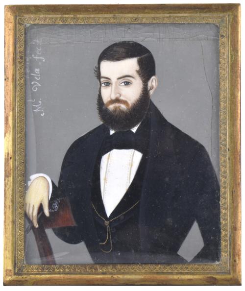 ESCUELA ESPAÑOLA, SIGLO XIX.  Pareja de miniaturas, 1843.