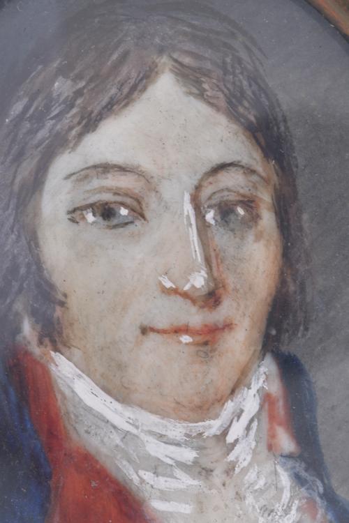 ESCUELA FRANCESA, FIN. SIGLO XVIII. Miniatura con retrato m