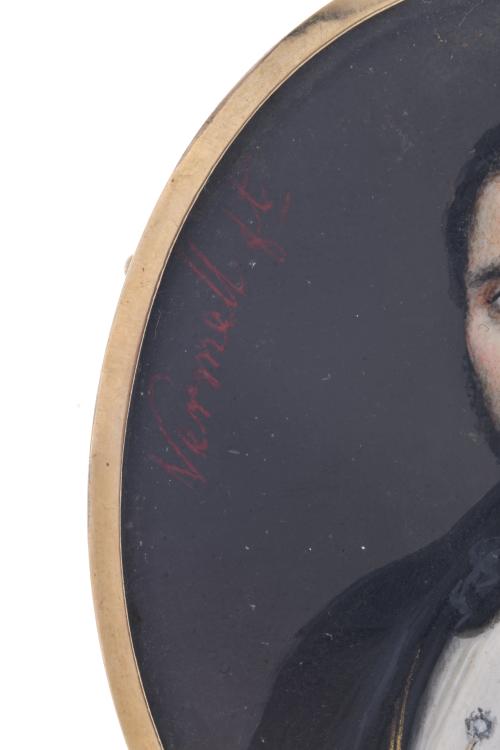 LLUÍS VERMELL I BUSQUETS (1814 - 1881).  Miniatura con retr