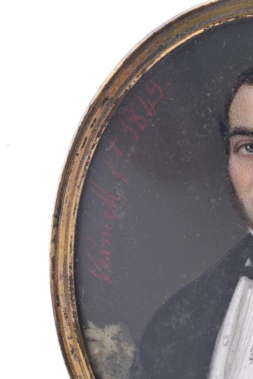 LLUÍS VERMELL I BUSQUETS (1814 - 1881).  Miniatura con retr