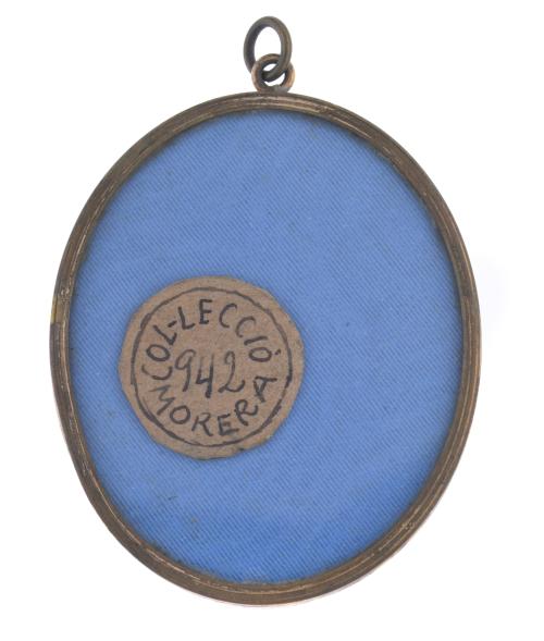 LLUÍS VERMELL I BUSQUETS (1814 - 1881).  Miniatura con retr