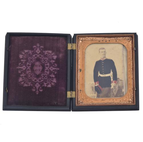 Fotografía iluminada francesa, época Napoleón III, circa 1850 - 1870.