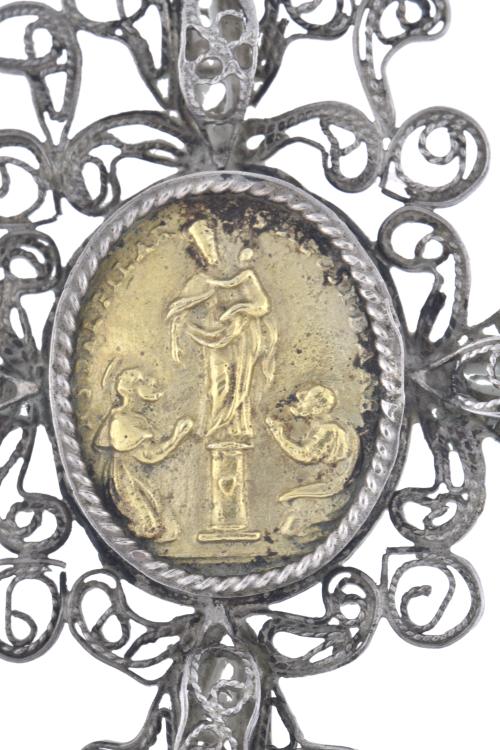 ESCUELA ANDALUZA, SIGLO XIX. Medalla devocional de la Virge