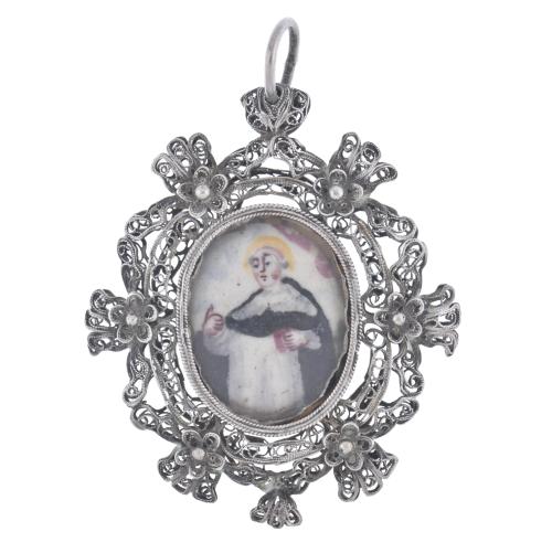 18TH CENTURY ANDALUSIAN SCHOOL. Devotional medal.