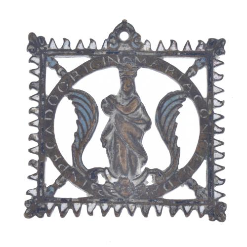 17TH CENTURY CATALAN SCHOOL. Brotherhood plaque.