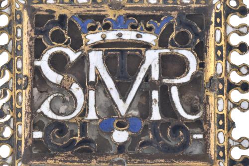ESCUELA CATALANA, PRIMERA MITAD SIGLO XVII. Placa cofradier