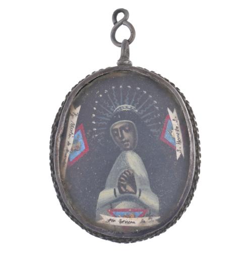 17TH CENTURY SPANISH SCHOOL. Reliquary pendant.
