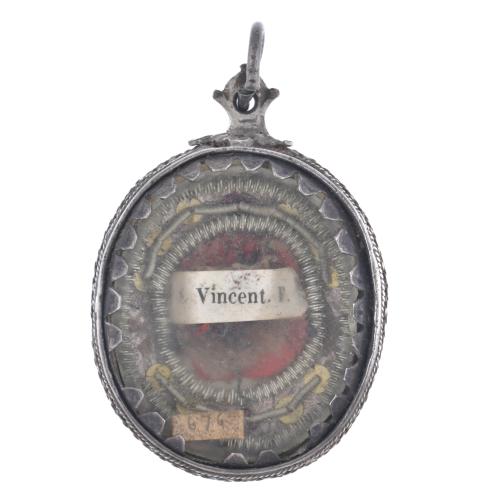 17TH CENTURY SPANISH SCHOOL. Reliquary pendant.
