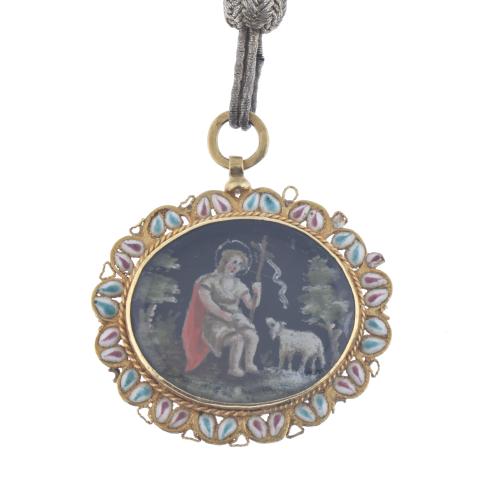 ESCUELA MALLORQUINA, SIGLO XVII.  Medalla devocional.