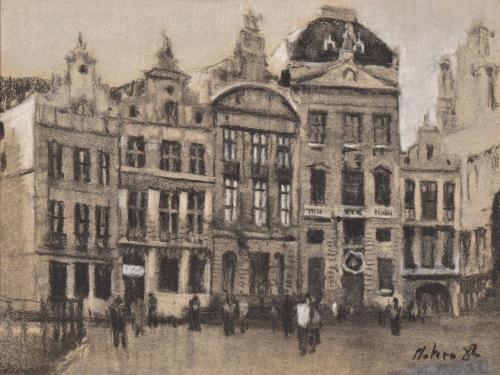 19TH CENTURY FRENCH SCHOOL. "Façades",1882.