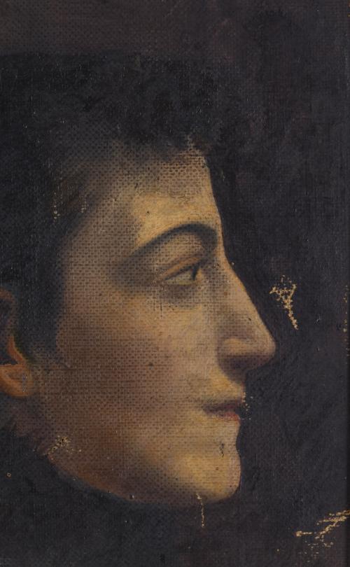ESCUELA ESPAÑOLA, PPS. SIGLO XX. "Dama de perfil".
