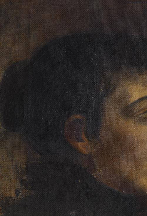 ESCUELA ESPAÑOLA, PPS. SIGLO XX. "Dama de perfil".