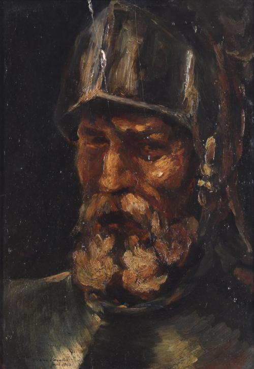 ESCUELA ESPAÑOLA, SIGLO XIX-XX. "Retrato de militar". 