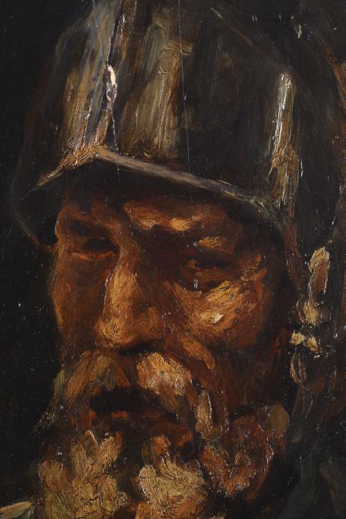 ESCUELA ESPAÑOLA, SIGLO XIX-XX. "Retrato de militar". 