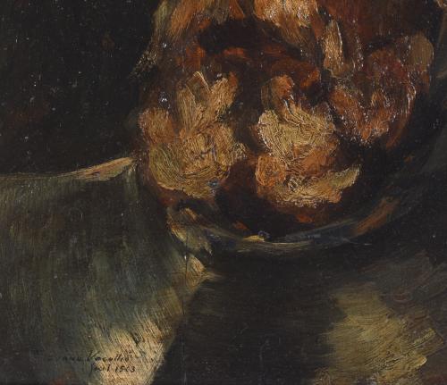 ESCUELA ESPAÑOLA, SIGLO XIX-XX. "Retrato de militar". 