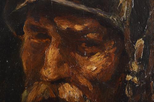 ESCUELA ESPAÑOLA, SIGLO XIX-XX. "Retrato de militar". 
