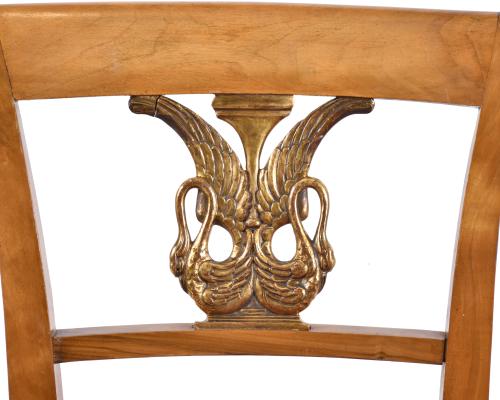 Conjunto de ocho sillas Fernandinas, siglo XIX. 