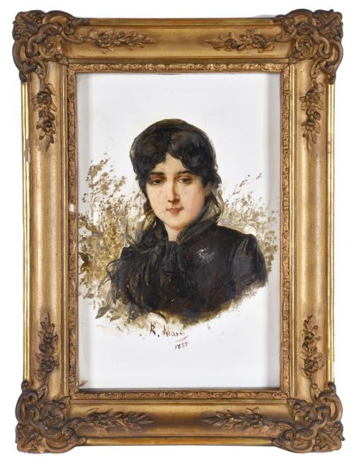 RAMÓN MARTÍ ALSINA (1826-1894). "Retrato dama", 1885.