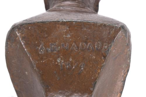 AUGUSTE BONNETAUD NADAUD (1835 - 1889). "Busto de Victor Hu