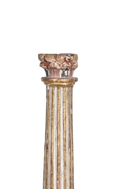 Pareja de pequeñas columnas Barrocas, siglo XVII. 