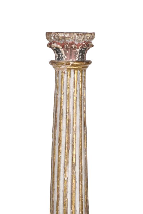 Pareja de pequeñas columnas Barrocas, siglo XVII. 