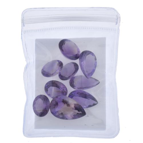 Set of nine unmounted amethysts of 66.30 ct. total.