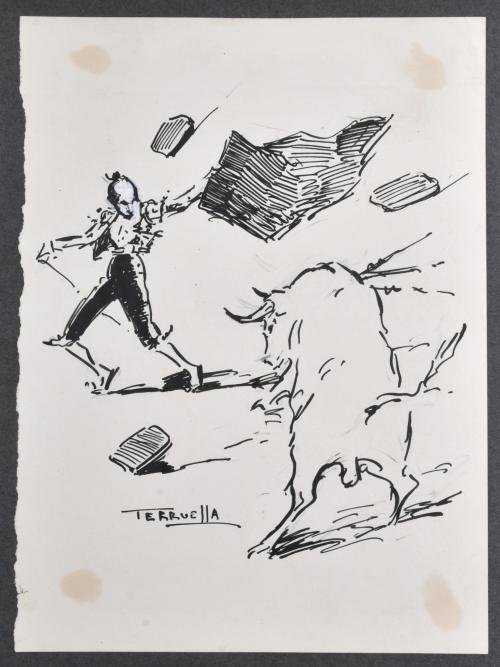JOAQUIM TERRUELLA MATILLA (1891-1957). 4 drawings on bullfi