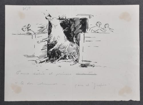 JOAQUIM TERRUELLA MATILLA (1891-1957). 4 drawings on bullfi