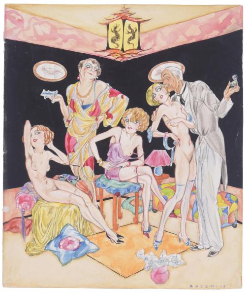 FERNANDO BOSCH TORTAJADA (1908-1987). "BROTHEL", 1928.