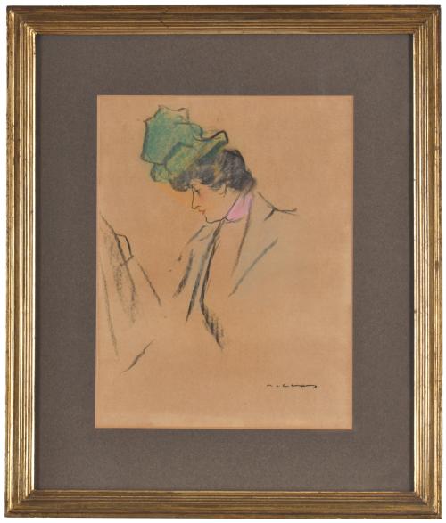 RAMÓN CASAS Y CARBO (1866-1932). Original ‘female figure’ f