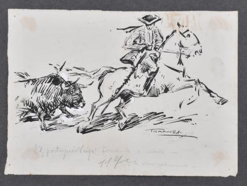 JOAQUIM TERRUELLA MATILLA (1891-1957). 3 drawing on bullfig