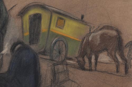 ALFRED OPISSO CARDONA (1907-1980). "Caravana".