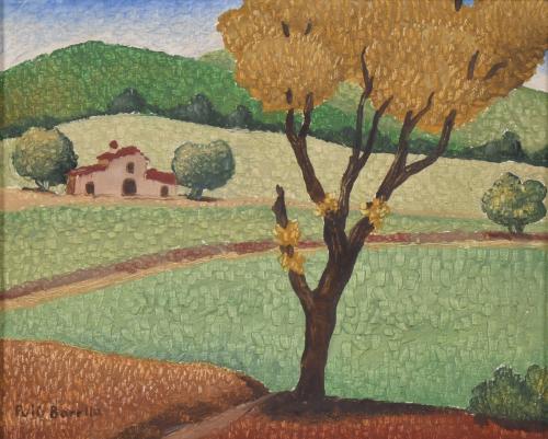 LLUÍS PUIG BARELLA (1894-1984). Pareja de "Paisajes".