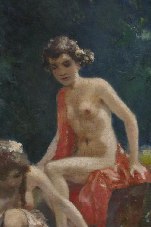 JOHN GLEICH (1879-c.1927).  "Baño nocturno".
