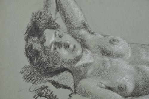 ESCUELA ESPAÑOLA, SIGLO XX. Pareja de desnudos femeninos.