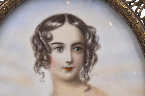 ESCUELA FRANCESA, SIGLO XX.  Miniatura con retrato de la co