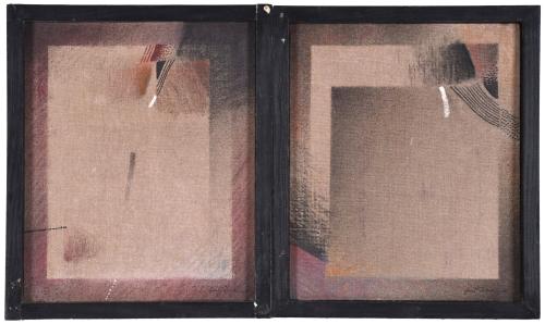 MANUEL FONT DIAZ (1948).  Pareja de obras, 1976.