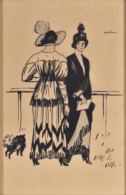 ADAM (XX). "Pareja de señoras con perrito".
